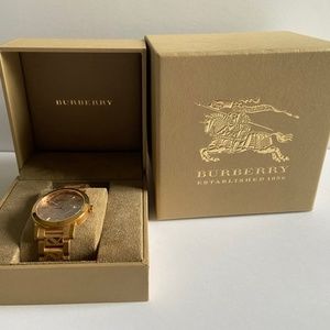 Burberry classic gold watch